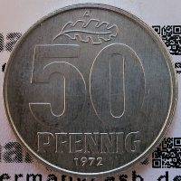 50 Pfennig - 3. Münzserie der DDR - Jaeger-Nr. 1512