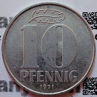 10 Pfennig - 3. Münzserie der DDR - Jaeger-Nr. 1510
