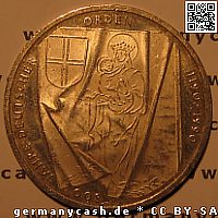 Bildseite 10 Deutsche Mark - 800 Jahre Deutscher Orden - Jaeger-Nr. 451