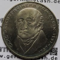 5 Deutsche Mark - Reichsfreiherr zum Stein - Jaeger-Nr. 430