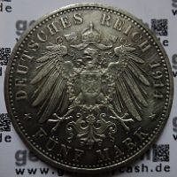 5 Mark - Wilhelm II. - Deutscher Kaiser - König von Preußen - 25jähriges Regierungsjubiläum - Jaeger Nr. 114