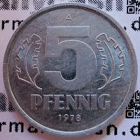 5 Pfennig - 3. Münzserie der DDR - Jaeger-Nr. 1509
